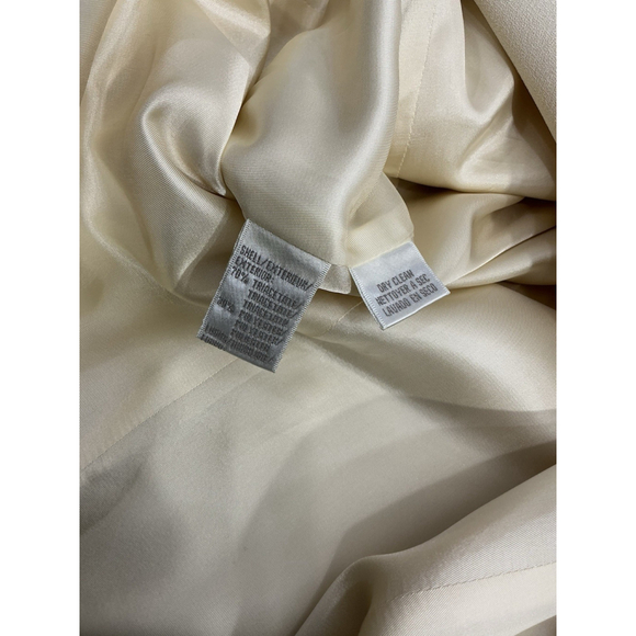 Womans Jones NY Size 8 Ivory Blazer Lined One Button Padded Shoulders - Picture 4 of 8